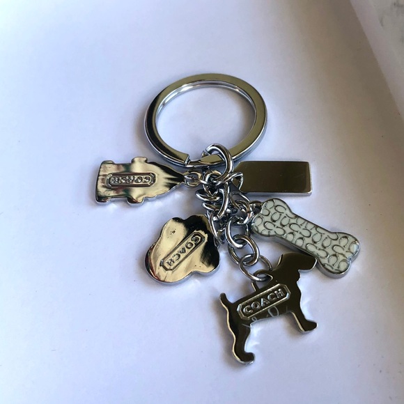 Coach White Doggy Keychain Charm - Picture 3 of 3